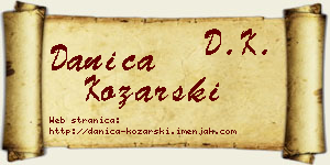 Danica Kozarski vizit kartica